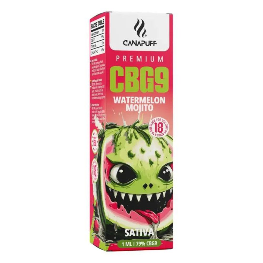 CanaPuff Vape Watermelon Mojito CBG9 79% 1ml