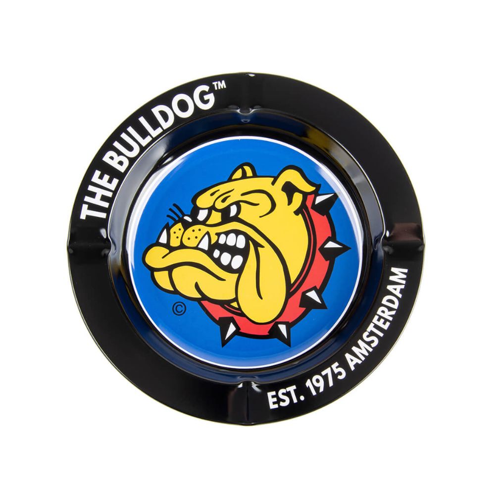 The Bulldog Original Black Metal Ashtray