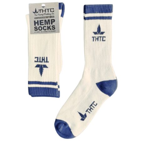 THTC Hemp Socks White/Royal Blue