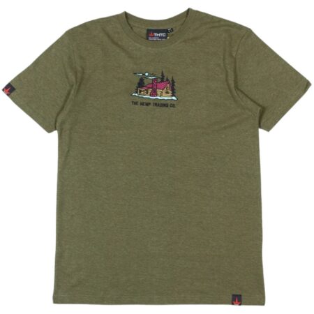 THTC Mountain Life Hemp T-Shirt Khaki