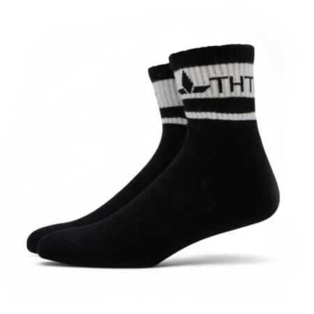 THTC Hemp Ankle Socks Black & White