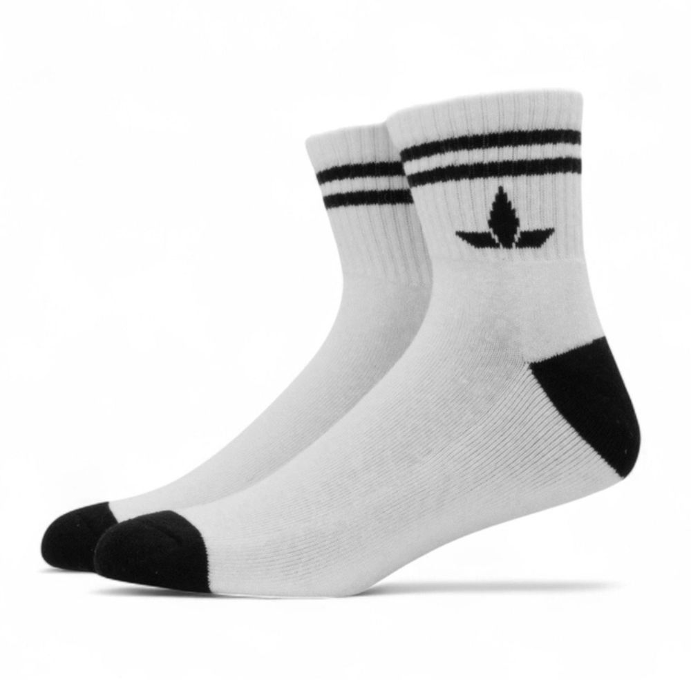 THTC Hemp Ankle Socks White & Black
