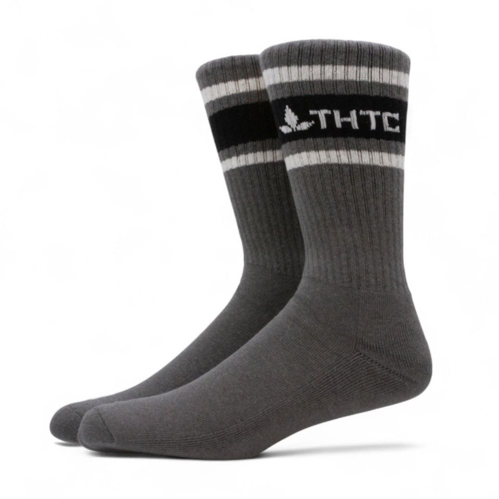 THTC Hemp Socks Grey Stripy