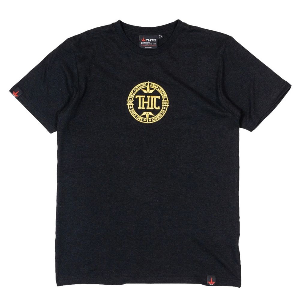 THTC LDN Embroidered Hemp T-Shirt Black
